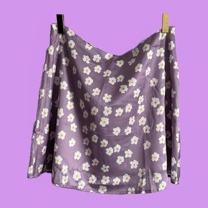 Y2K Satin Floral Skirt